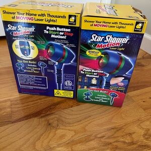 Christmas outdoor projector lights 2 boxes red and green lights